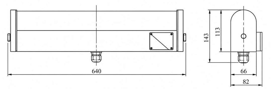 LOUTRO 640-4 LED technical drawing