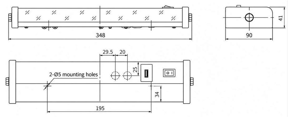 PLAKIAS LED technical drawing