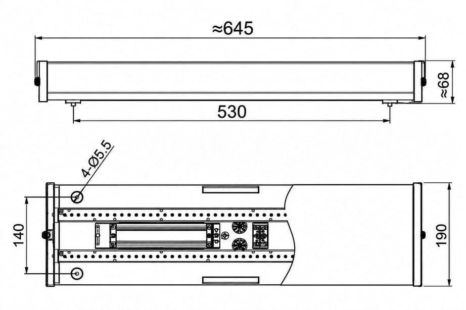 SOUDA 560-4 LED technical drawing